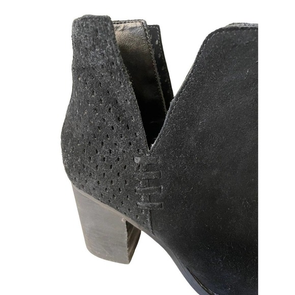 Steve Madden Shepp Booties Black Suede Leather Size 6.5 - Picture 4 of 8